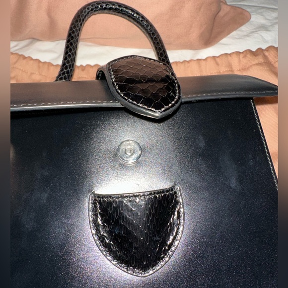 NWT Alaia Mini Leather/Python Snakeskin  - Top Handle/Shoulder/Crossbody Strap - Picture 6 of 14